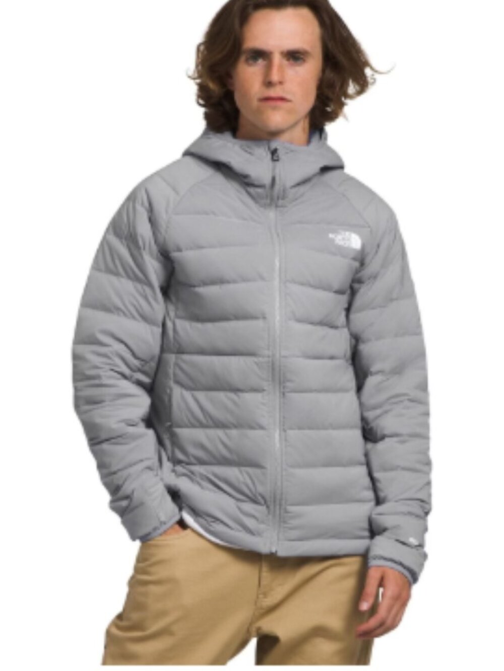 Mountain Hardwear Men's XL Belleview Stretch Down Hoodie Jacket Grey Puffer NWT